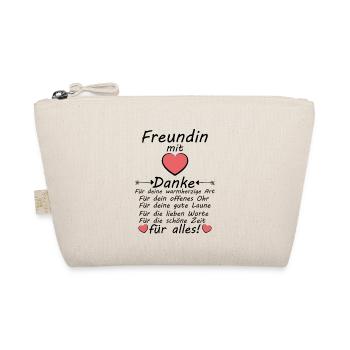 Beste Freundin zieht weit weg wohnt Danke sagen - Bio-Täschchen - Natur - Vorne