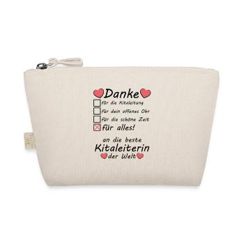 Danke Dankeschön beste Kitaleiterin Kita Leitung - Bio-Täschchen - Natur - Vorne