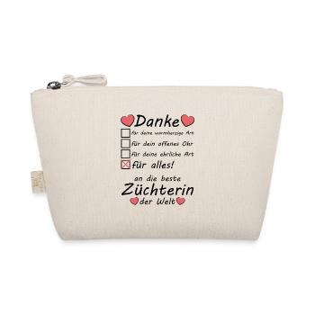 Danke Dankeschön an beste Züchterin - Bio-Täschchen - Natur - Vorne