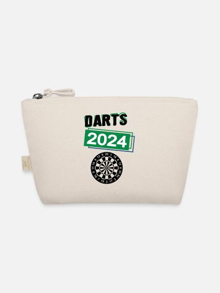 Dart Spieler Darts Team Turnier Mannschaft in 2024 - Bio-Täschchen - Natur - Vorne