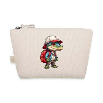 Crocodile mignon en look extérieur avec sac à dos - Trousse biologique - nature - Devant