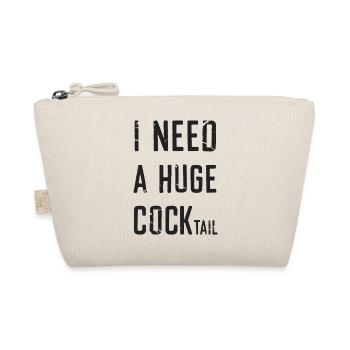 T-shirt à slogan drôle J’AI BESOIN D’UN ÉNORME COCKTAIL - Noir - Trousse biologique - nature - Devant