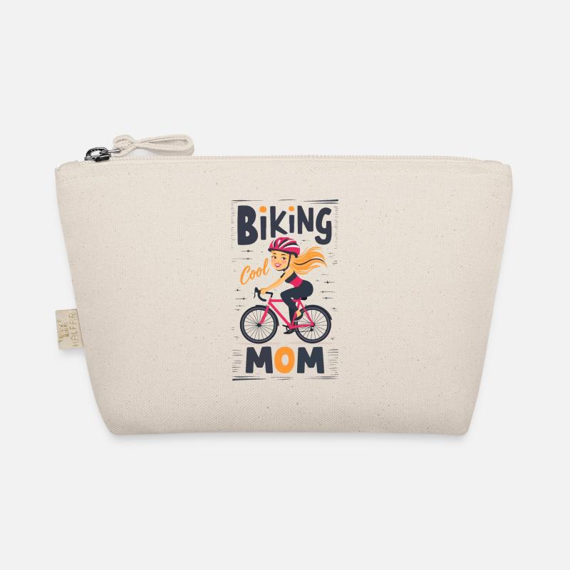 Cool Biking Mom Illustration Design Organic Pouch