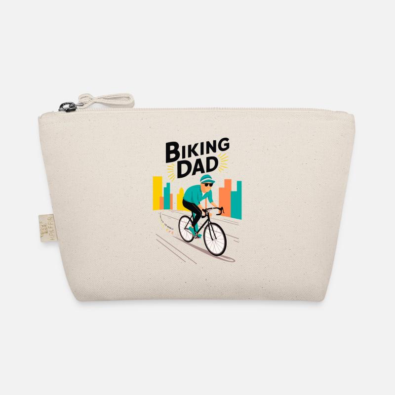 Biking Dad Illustration for Active Dads Organic Pouch