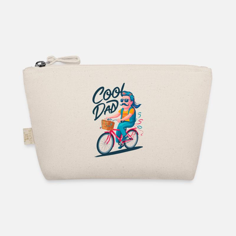 Cool Dad Cycling Illustration Organic Pouch