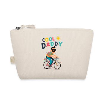 Vibrant Cool Daddy Cyclist Design - Organic Pouch - nature - Front