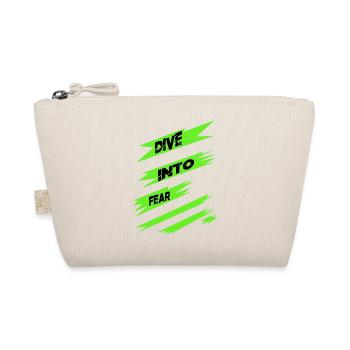 funny quote embracing courage bday gift idea happy - Organic Pouch - nature - Front