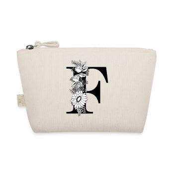 Floral letter f black and white - Organic Pouch - nature - Front