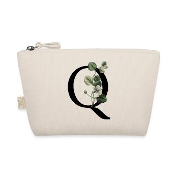 Letter Q Botanical Green - Organic Pouch - nature - Front