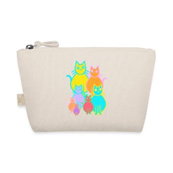 80s 90s Cats Cat Family Kids Child - Organic Pouch - nature - Front