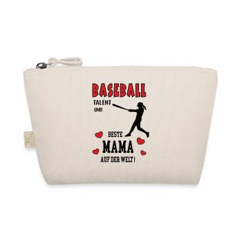 Baseball Spielerin Mama Baseballerin Mutter Frau - Bio-Täschchen - Natur - Vorne