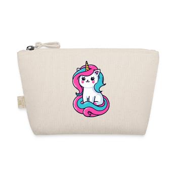 Einhorn Katze - Bio-Täschchen - Natur - Vorne
