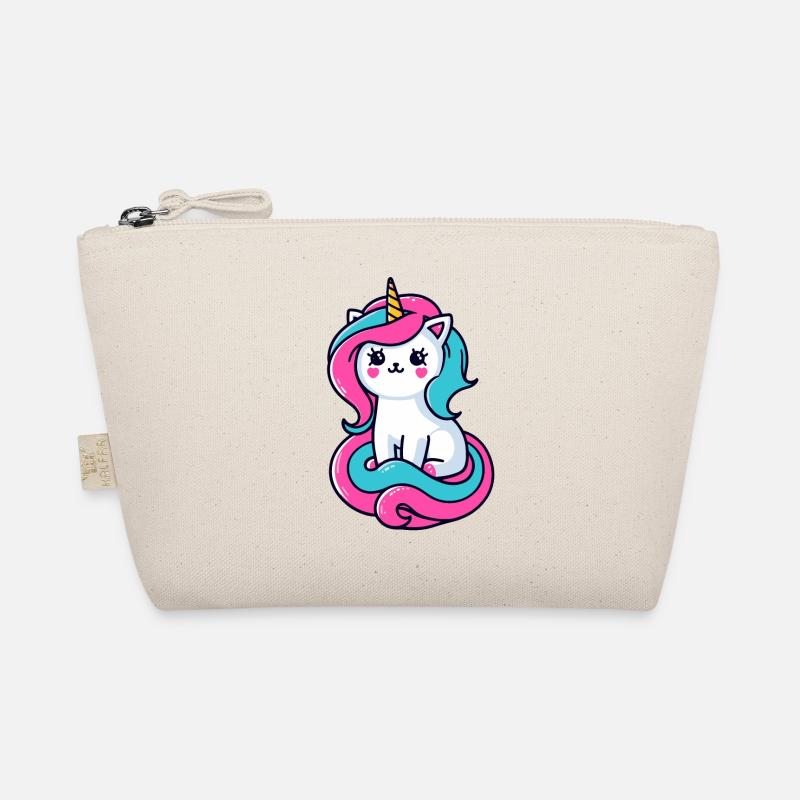 Einhorn Katze - Bio-Täschchen - Natur