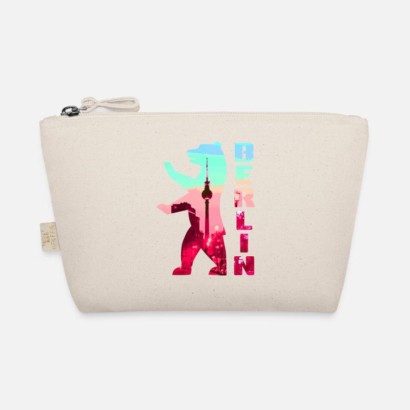 Berlin Bär Neon Silhouette Bio-Täschchen