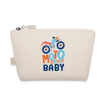 Baby Motocross Baby Vater und Sohn Neugeborenes Geschenk - Bio-Täschchen - Natur - Vorne