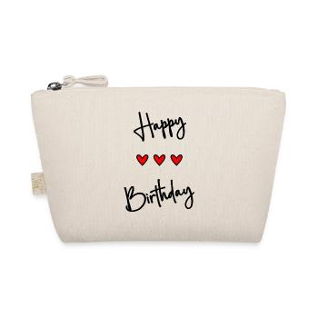HAPPY BIRTHDAY. HAPPY BIRTHDAY. ANNIVERSARY. - Organic Pouch - nature - Front