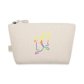 années 80 années 90 Rétro Chats Arc-en-ciel Chat LGBT - Trousse biologique - nature - Devant