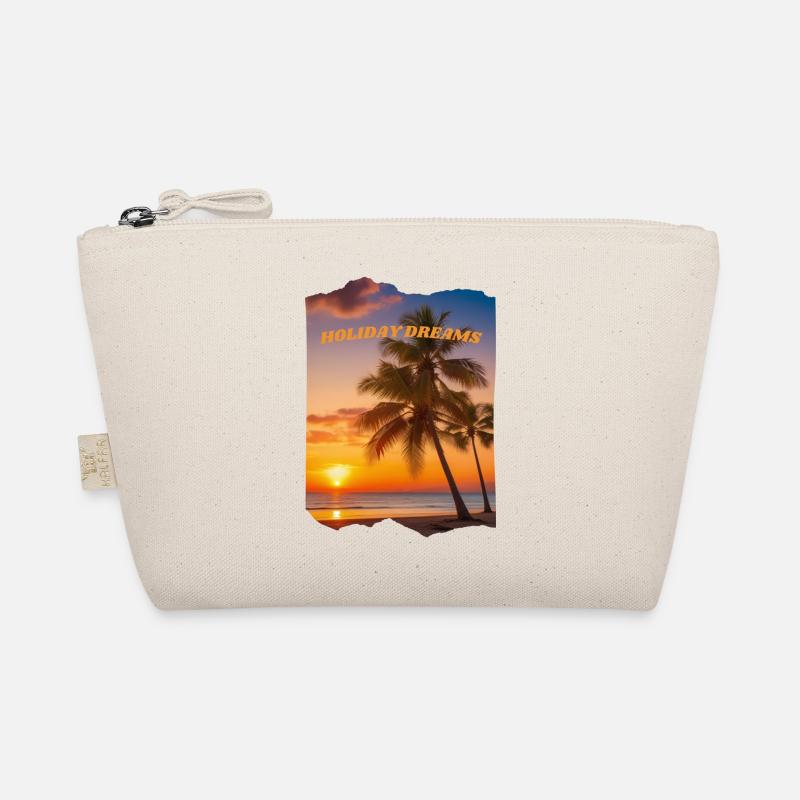 Holiday Dreams - Plage avec coucher de soleil Trousse biologique