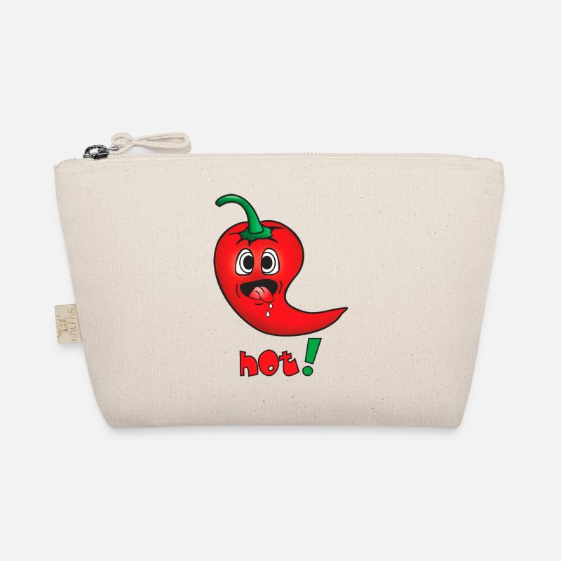 Hot Red Chili Pepper - Funny Emoticon - hot Organic Pouch