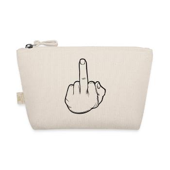 mittelfinger hand 01 - Bio-Täschchen - Natur - Vorne