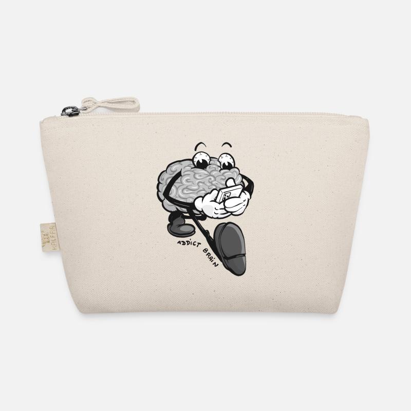 Brain Addict - graue Version Bio-Täschchen