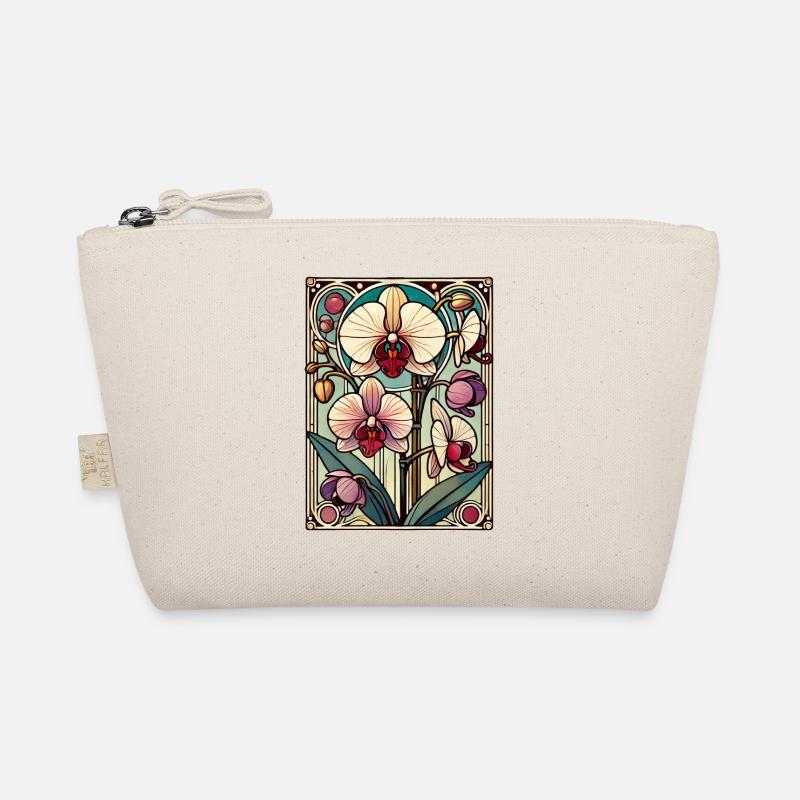 Stained Class Orchid Organic Pouch