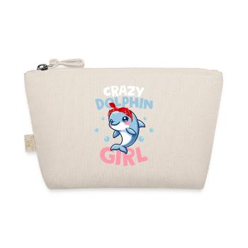 Crazy Dolphin Girl Beach Vacation Marine Biology - Organic Pouch - nature - Front