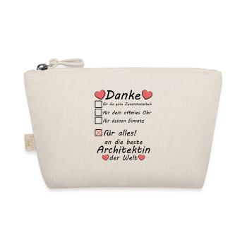 Danke an beste Architekt Abschiedsgeschenk - Bio-Täschchen - Natur - Vorne