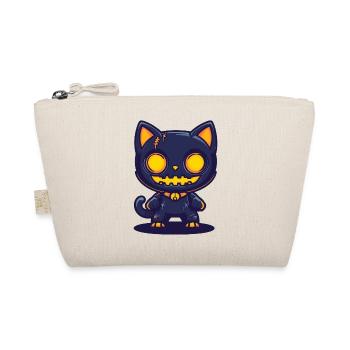 Katze Halloween Lustig - Bio-Täschchen - Natur - Vorne