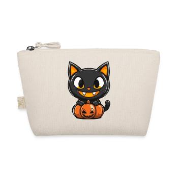 Katze Halloween Kater - Bio-Täschchen - Natur - Vorne