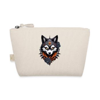 Majestic wolf's head, - Organic Pouch - nature - Front