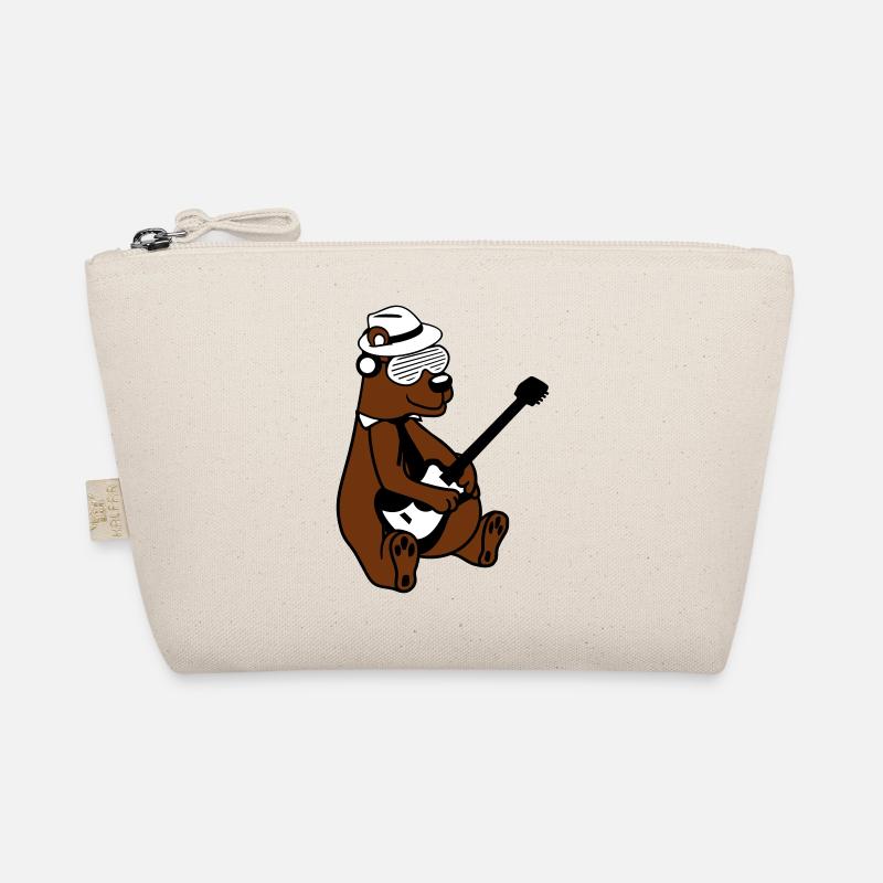 Ours assis Brown Bear joue de la guitare guitariste Trousse biologique