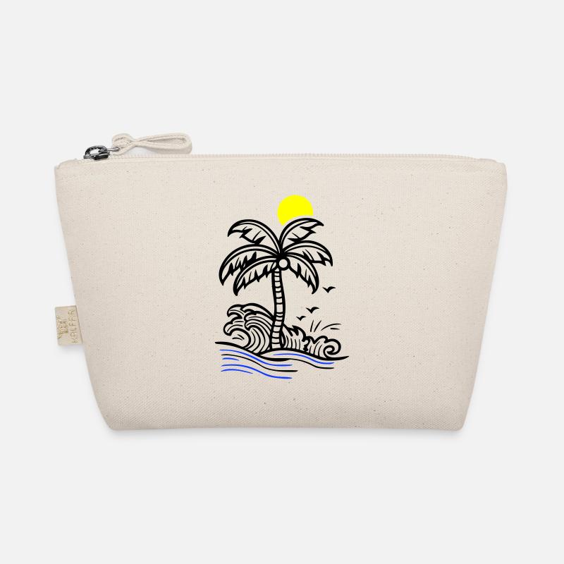Palm Tree Holidays Plage Été Trousse biologique