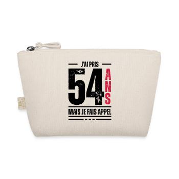 54 ans / t-shirt 54 ans / idée cadeau 54 ans - Trousse biologique - nature - Devant