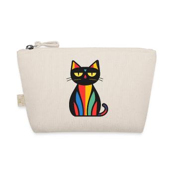 Cat Halloween Cat - Organic Pouch - nature - Front