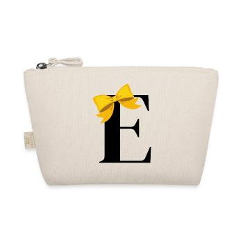 Lettre e nœud jaune - Trousse biologique - nature - Devant