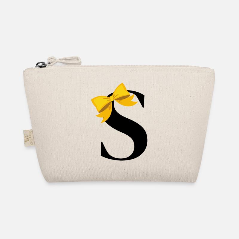 Letter s yellow bow Organic Pouch
