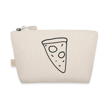 Pizza Slice Line Drawing - Organic Pouch - nature - Front