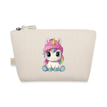 Einhorn Süß Niedlich Baby Kinder Tier Cartoon - Bio-Täschchen - Natur - Vorne