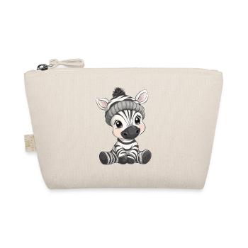 Zebra Süß Niedlich Baby Kinder Tier Cartoon - Bio-Täschchen - Natur - Vorne