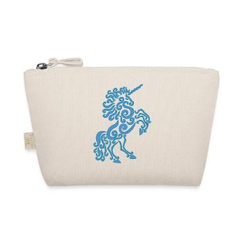 Blue Unicorn Horse - Organic Pouch - nature - Front