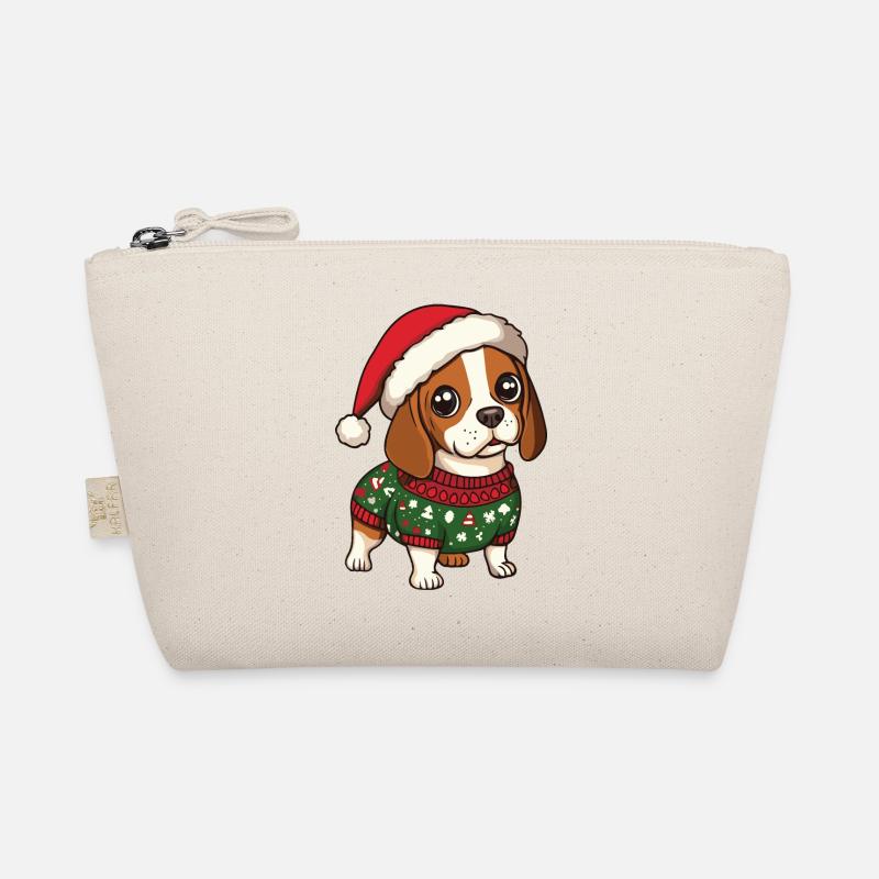 Beagle Hund Weihnachten Bio-Täschchen