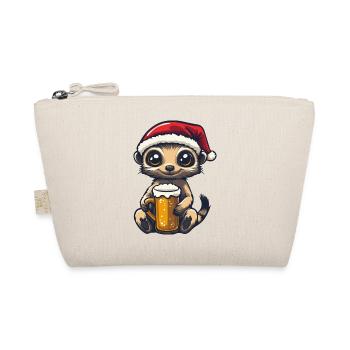 Erdmännchen Weihnachten Bier - Bio-Täschchen - Natur - Vorne