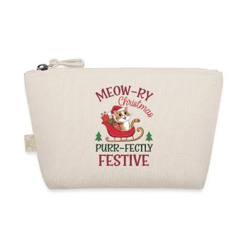 Meow-ry Christmas Purr-fectly Festive - Bio-Täschchen - Natur - Vorne