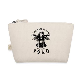 65. Geburtstag Going full throttle since 01/1960 - Bio-Täschchen - Natur - Vorne