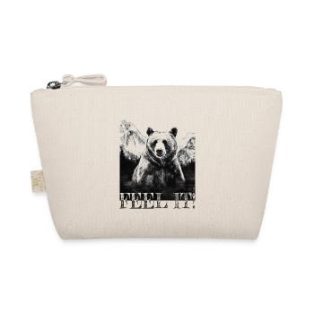Bär Zeichnung Wildnis Berge Natur Tier Geschenk - Bio-Täschchen - Natur - Vorne