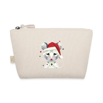Souris des neiges dans le design géométrique de Noël - Trousse biologique - nature - Devant