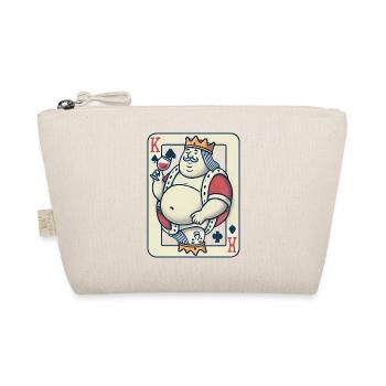Funny King of Hearts Drinking Wine - Organic Pouch - nature - Front