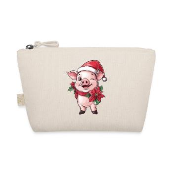 Piggy Piglet Christmas Christmas - Organic Pouch - nature - Front