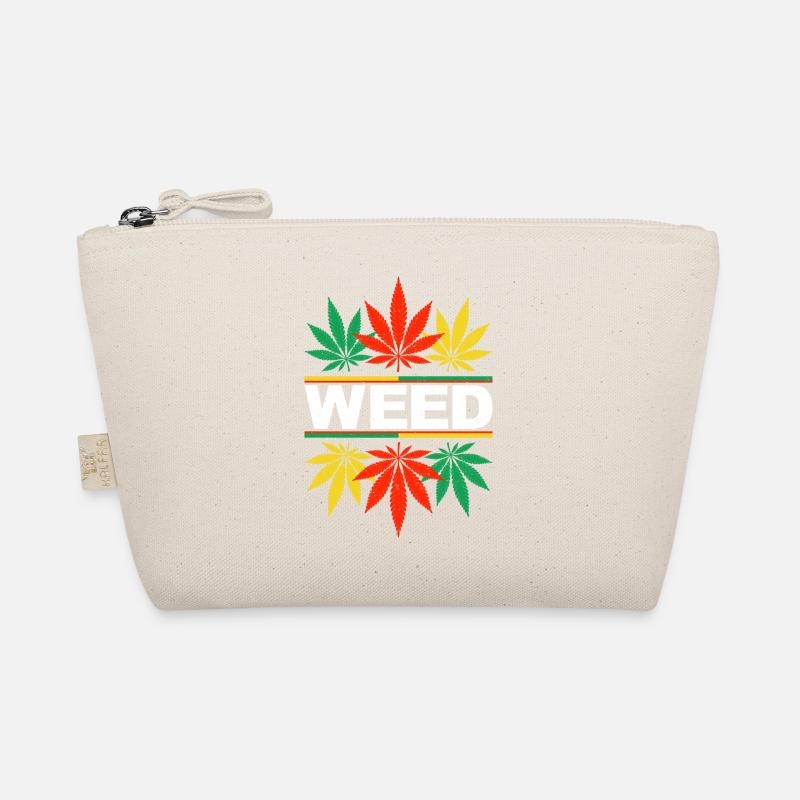Lebendiges Design mit Cannabisblattmustern Bio-Täschchen